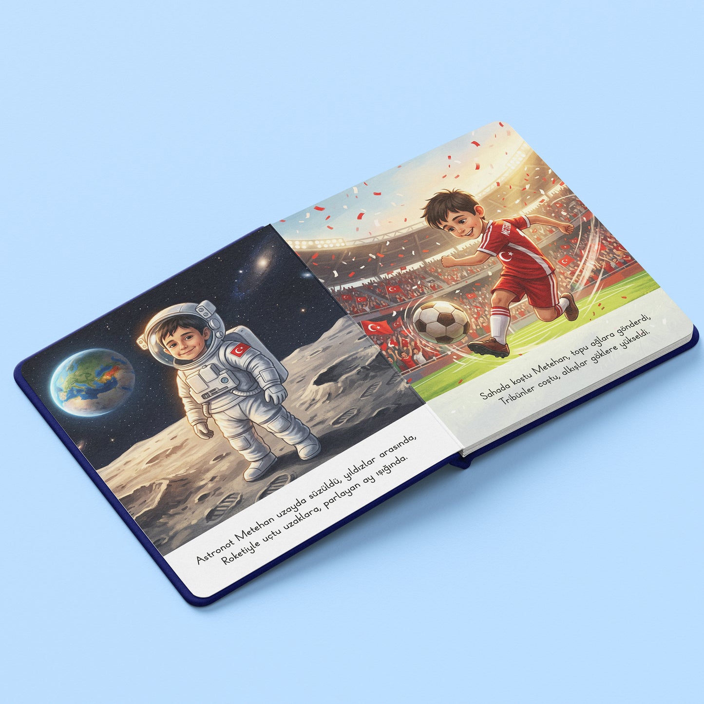 İsme özel çocuk kitabı iç sayfa - astronot