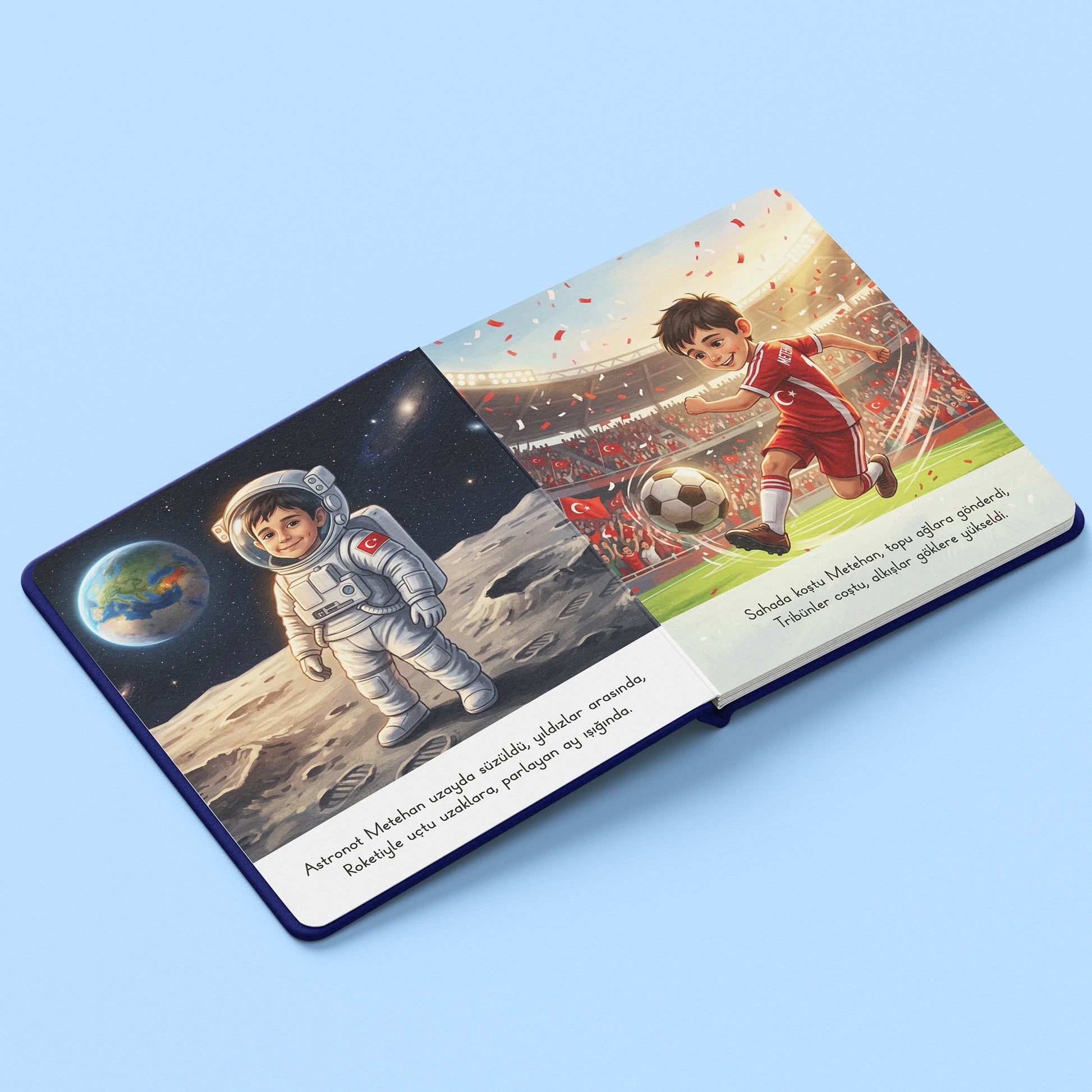 İsme özel çocuk kitabı iç sayfa - astronot